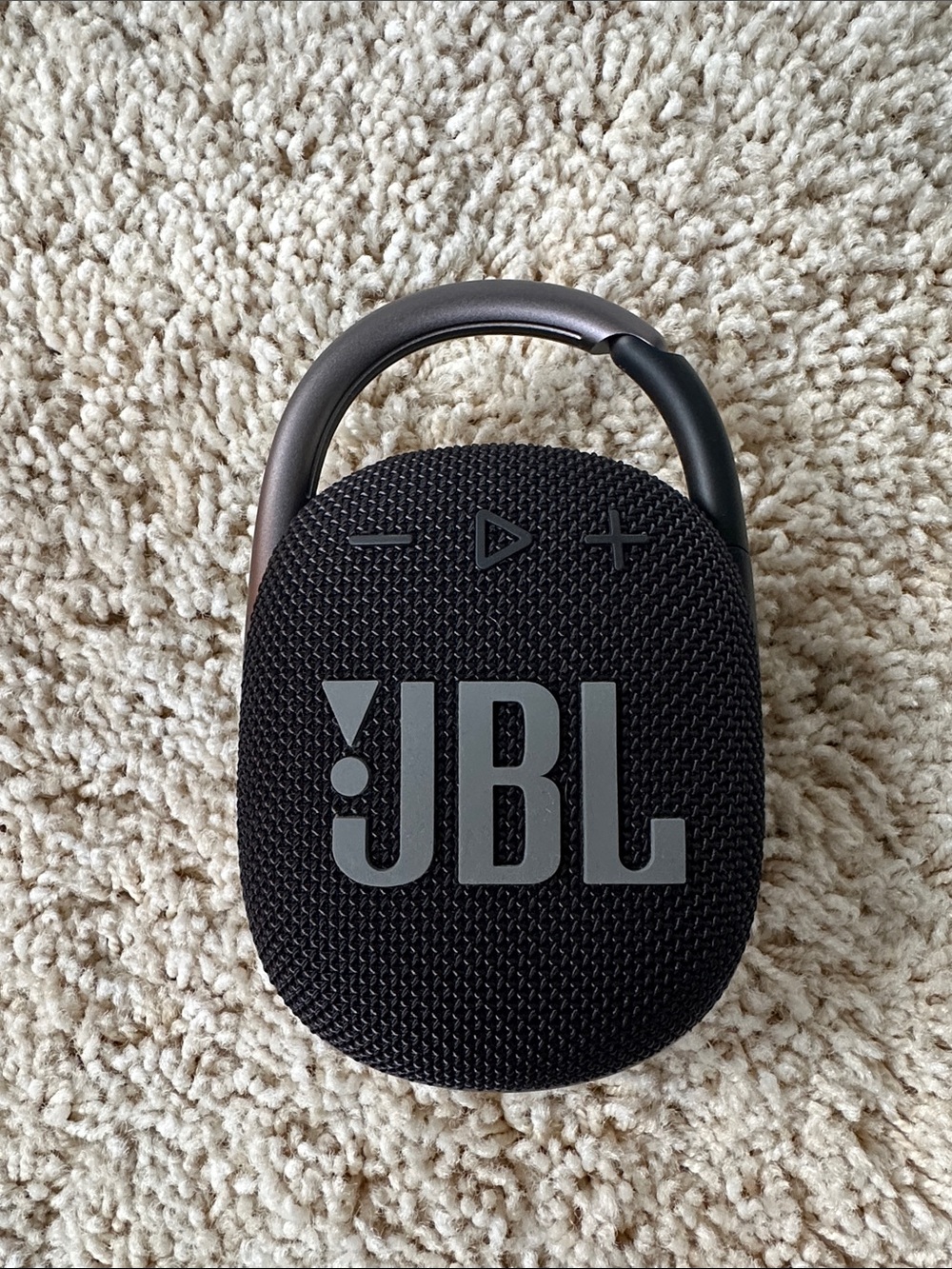 JBL Black Clip-On Bluetooth Speaker with Gray Logo